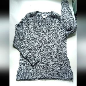 PINK Victoria's Secret Chunky Marled V-Neck Sweater Knit Comfy Cozy Soft